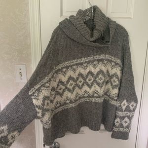 Free People Turtleneck Sweater XS gray